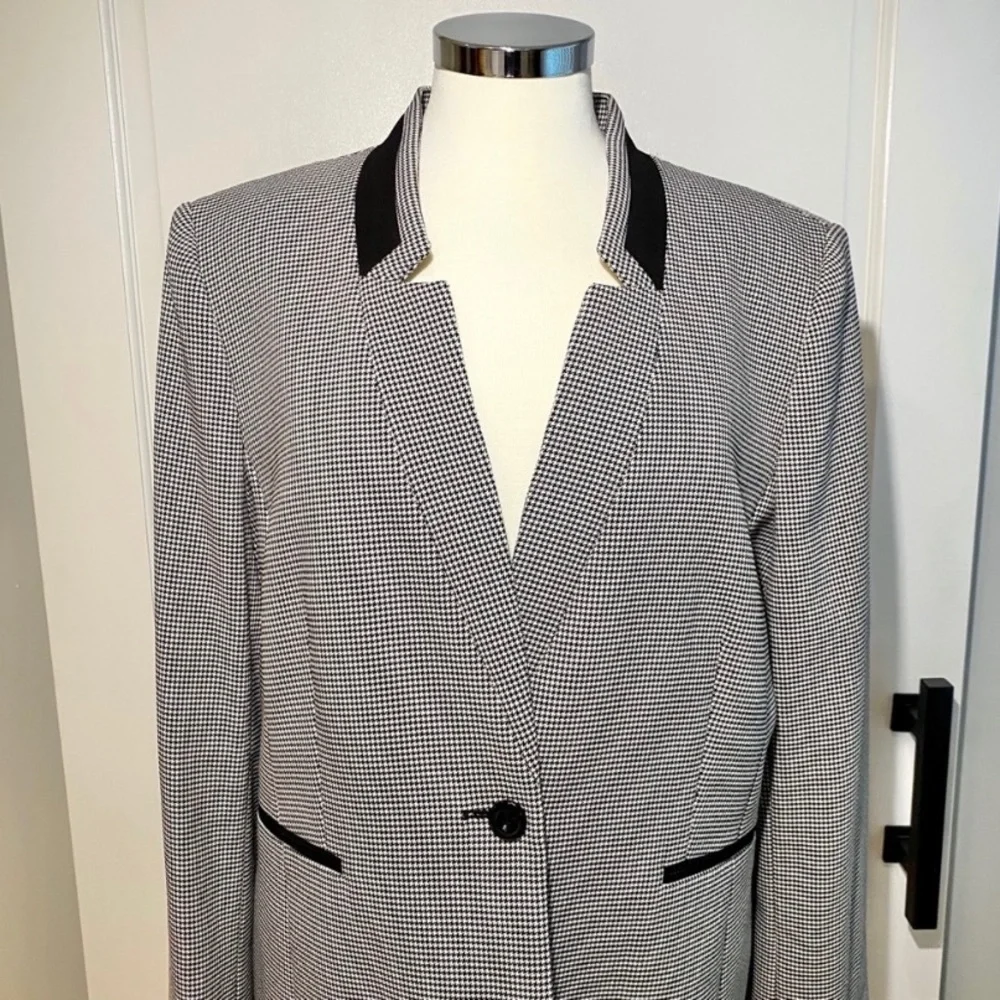 NEW Houndstooth Tahari Arthur S. Levine Blazer Size 16 - Picture 3 of 7